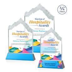 McKinley Full Color Sky Blue on Newhaven Peaks Crystal Award - Full Color Imprint