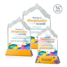 McKinley Full Color Amber on Newhaven Peaks Crystal Award - Full Color Imprint