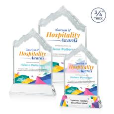 McKinley Full Color Starfire on Newhaven Peaks Crystal Award - Full Color Imprint