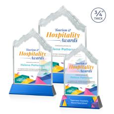 McKinley Full Color Blue on Newhaven Peaks Crystal Award - Full Color Imprint