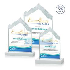 McKinley Full Color White Peaks Crystal Award - Full Color Imprint