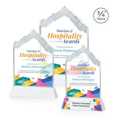 McKinley Full Color White on Newhaven Peaks Crystal Award - Full Color Imprint