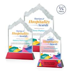 McKinley Full Color Red on Newhaven Peaks Crystal Award - Full Color Imprint