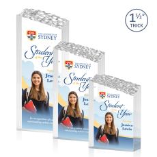 Warwick Full Color Clear Peaks Acrylic Award - Acrylic Awards