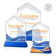 Everest Full Color Blue on Newhaven Peaks Crystal Award - Full Color Imprint