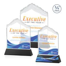 Everest Full Color Black on Newhaven Peaks Crystal Award - Full Color Imprint