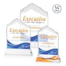 Everest Full Color  Starfire on Newhaven Peaks Crystal Award - Full Color Imprint