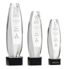 Hoover Black on Paragon Base Towers Crystal Award - Crystal Awards