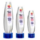 Hoover Full Color Blue on Marvel Base Towers Crystal Award