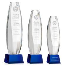 Hoover Blue on Robson Base Towers Crystal Award - Crystal Awards