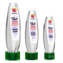 Hoover Full Color Green on Marvel Base Towers Crystal Award