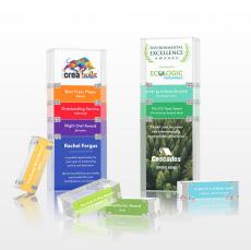 Derringer Full Color Double-Sided Rectangle Acrylic Award - Acrylic Awards