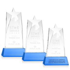 Millington Star on Base - Sky Blue - Awards and Trophies