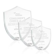 Polaris Shield Silver Unique Acrylic Award - Acrylic Awards
