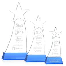Manolita Sky Blue Star Crystal Award - Awards and Trophies