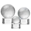 Golf Ball Globe on Paragon Base Crystal Award