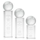Golf Ball Globe on Dakota Base Crystal Award