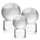 Golf Ball Globe on Marvel Base Crystal Award