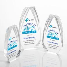 Lantana Full Color Clear Polygon Acrylic Award - Acrylic Awards