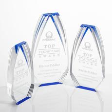 Lantana Blue Polygon Acrylic Award - Acrylic Awards