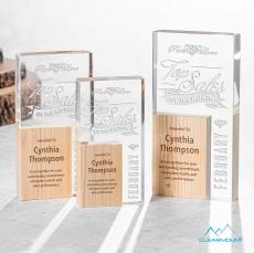 Jardin Rectangle Wood Award - Acrylic Awards