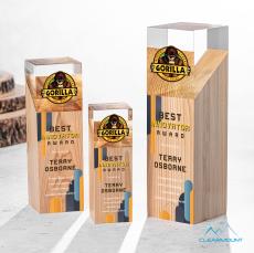 Falaise Full Color Towers Wood Award - Acrylic Awards