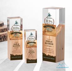 Coteau Full Color Towers Wood Award - Acrylic Awards