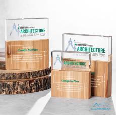 Arbuste Full Color Rectangle Wood Award - Acrylic Awards