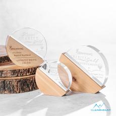 Soleil Circle Wood Award - Acrylic Awards