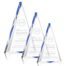 Shrewsbury Blue Pyramid Acrylic Award - Awards and Trophies