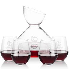 Woodbury Carafe & Reina Stemless Wine - Barware