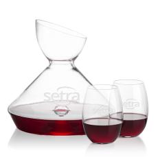 Woodbury Carafe & Carlita Stemless Wine - Barware
