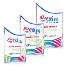 Chiswick Full Color Blue Peaks Acrylic Award - Awards and Trophies