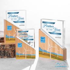 Rocheaux Full Color Rectangle Wood Award - Full Color Imprint