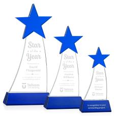 Manolita Blue/Blue Star Crystal Award - Full Color Imprint