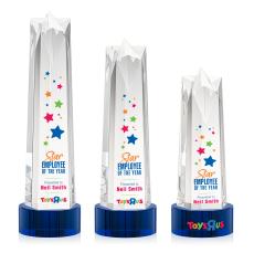 Ellesmere Full Color Blue on Marvel Obelisk Crystal Award - Full Color Imprint