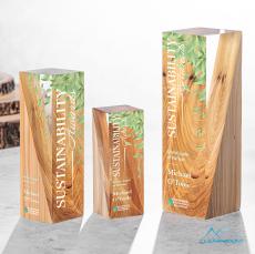 Cascades Full Color Towers Wood Award - Acrylic Awards