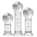 Soccer Ball Globe on Colverstone Base Crystal Award