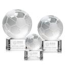Soccer Ball Globe on Paragon Base Crystal Award