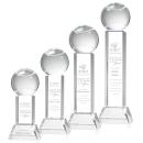 Tennis Ball Clear on Stowe Base Globe Crystal Award