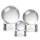 Baseball Globe on Paragon Base Crystal Award