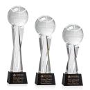 Basketball Black on Grafton Base Globe Crystal Award