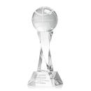 Basketball Clear on Langport Base Globe Crystal Award