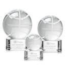 Basketball Globe on Paragon Base Crystal Award