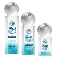 Soccer Ball Full Color Globe on Dakota Crystal Award - Awards and Trophies