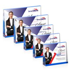 Lansing Full Color Blue (Horiz) Rectangle Acrylic Award - Full Color Imprint