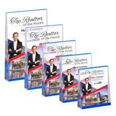 Lansing Full Color Blue (Vert) Rectangle Acrylic Award - Full Color Imprint