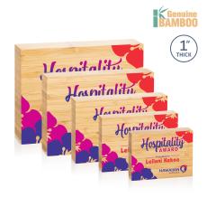 Auckland Full Color Rectangle Wood Award - Full Color Imprint