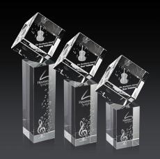 Burrill 3D Square / Cube on Dakota Base Crystal Award - Awards and Trophies