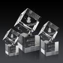 Burrill 3D Square / Cube on Granby Base Crystal Award
